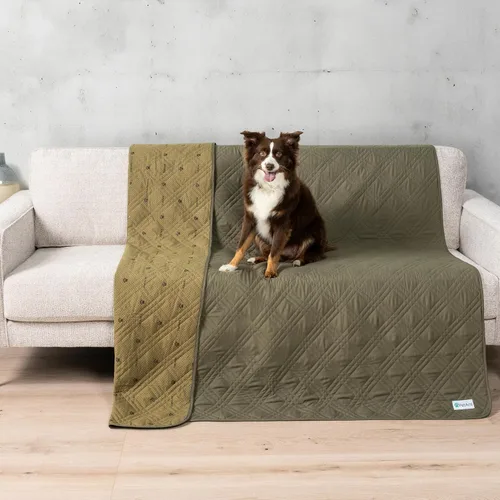 Miniatura 18 de PetAmi Funda de cama impermeable para perro, protector reversible de muebles para gatos y perros, manta lavable para asiento de sofá, 102 x 82 Beige