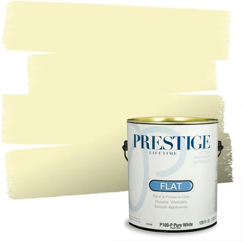 Miniatura 155 de PRESTIGE Pinturas Pintura Exterior e Imprimación En Uno, 1 Galón, Satinado, Pareja Comparable de Benjamin Moore* Amarillo* 320BM-PCM