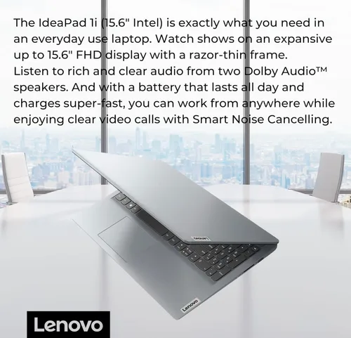 Miniatura 4 de Lenovo IdeaPad 1 Laptop para estudiantes, pantalla FHD de 15.6 pulgadas, procesador Intel de doble núcleo, 12 GB de RAM, SSD de 512 GB + 128 GB Gris
