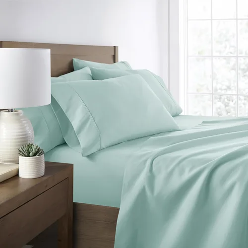Miniatura 9 de ienjoy Home Linen Market - Juego de sábanas de 6 piezas, color rubor, tamaño King Blush
