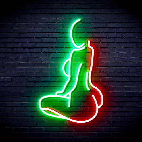Miniatura 10 de ADVPRO Señora Back Shape Flex Silicone LED Neon Sign - Azul - st16s32-fnu0267-b