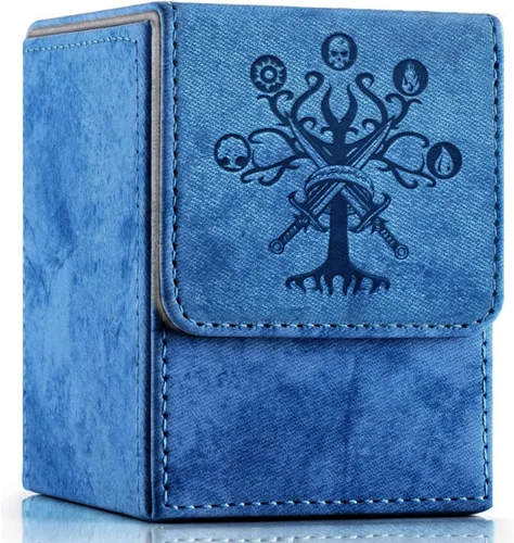 PROMAXIBINDER MTG Commander - Caja de baraja con 2 divisores, se adapta a más de 100 tarjetas de una sola funda, caja de cubierta mágica de imán