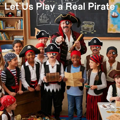 Miniatura 7 de Halatool 36 piezas de accesorios piratas para niños, juego completo de fiesta pirata para 12 personas con sombreros de fieltro suave, parches
