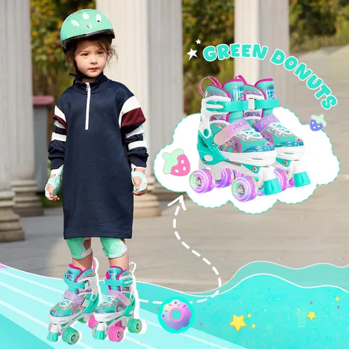 Miniatura 6 de PAPAISON Patines de ruedas ajustables con ruedas iluminadas para niñas, patines para niños y bebés de 4 a 6, 5 a 8, 8 a 12 años