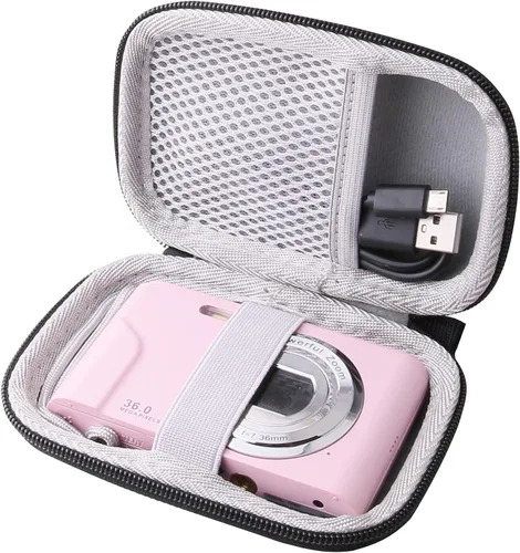 Miniatura 5 de Funda para cámara digital Lecran/Kodak PIXPRO Friendly Zoom FZ55/FZ53/FZ43/FZ45 y más marcas para cámara infantil (rosa)