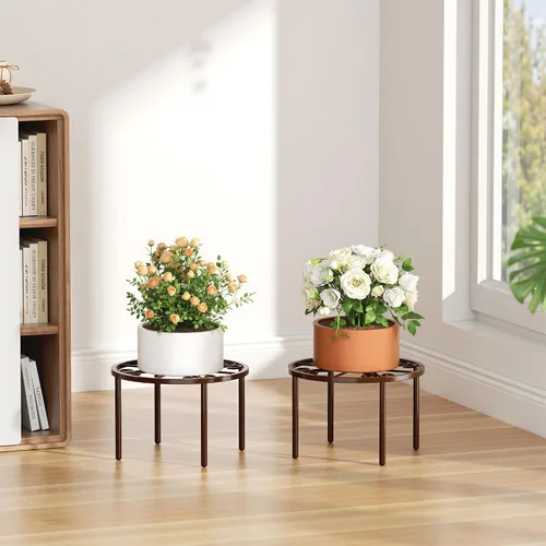 Miniatura 7 de bussdis 1 soporte para plantas, soporte de metal resistente para decorar plantas, soporte para macetas antioxidante, estante redondo para plantas