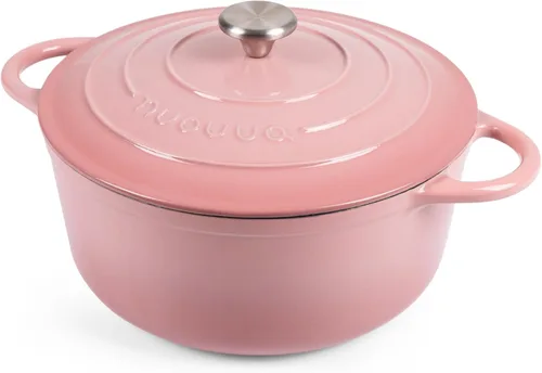 Miniatura 38 de Nuovva Olla Holandesa de Hierro Fundido Esmaltado con Tapa – Cazuela Antiadherente de 6.4 Cuartos – Resistente y Apta para Horno hasta 500°F