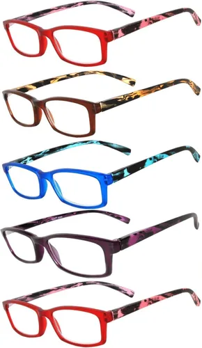 Miniatura 10 de OWL Readers - Paquete de 5 lentes de lectura elegantes para mujer con hermosos patrones para mujer, bisagra de resorte de lujo, aspecto elegante 5158