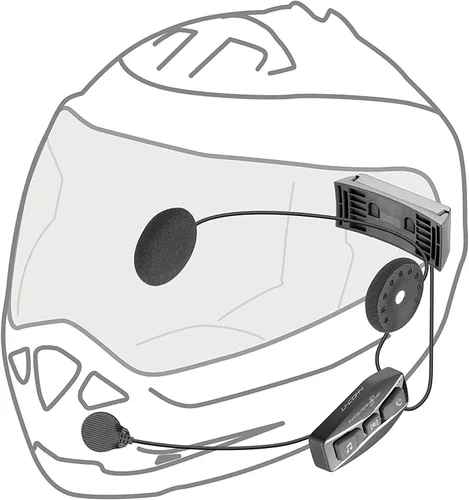 Miniatura 7 de Interphone UCOM4 - Comunicación Bluetooth para motocicleta - 4 conductores de hasta 1.0 mi de alcance - Batería 15 horas - Cascos auriculares