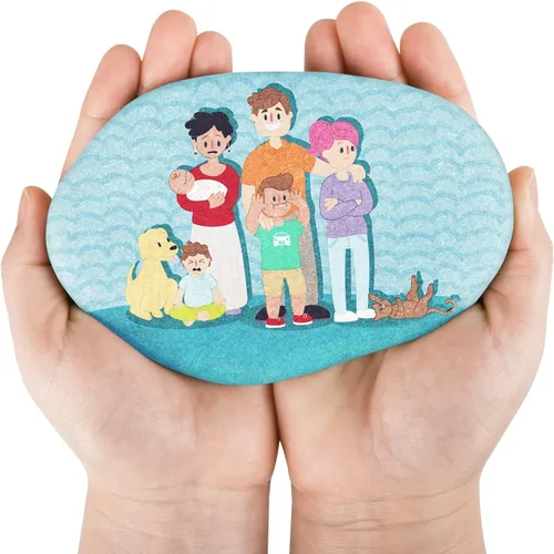 Miniatura 14 de Rocas de río para pintar 12 piezas, rocas grandes de 3.5 a 5 pulgadas, piedras lisas planas para pintar, rocas de manualidades para pintar