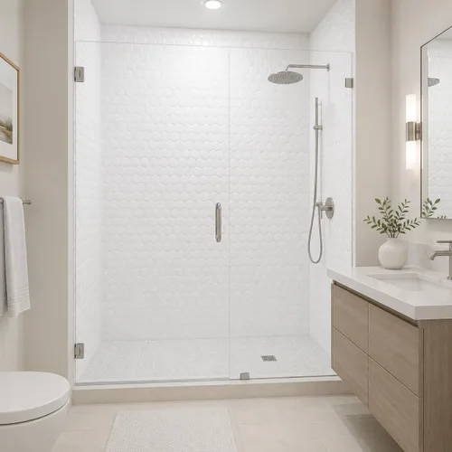 Miniatura 12 de From Plain To Beautiful In Hours Vista - Paneles de pared para bañera y ducha Surround - Blanco brillante