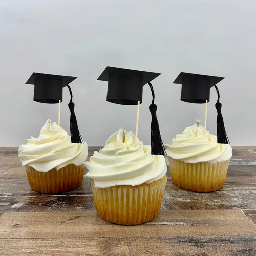 Miniatura 4 de Gyufise 1 decoración de pastel So Proud of You Black Glitter 2026 Decoración de pastel de fiesta de graduación You Did It, decoración de pastel