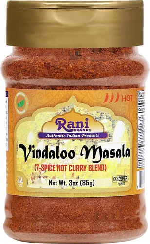 Miniatura 16 de Rani Vindaloo Curry Masala Mezcla de especias indias de 16 onzas (1 libra), tarro de PET de 16.01 oz ~ Todo natural Sin sal Vegano Apto