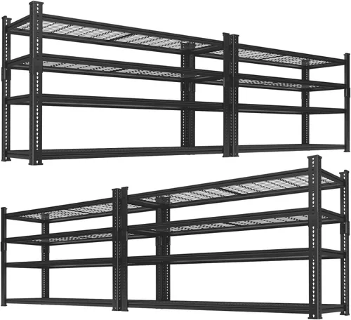 Miniatura 27 de Estantes de almacenamiento resistentes, 60 pulgadas de largo x 24 pulgadas de ancho x 60 pulgadas de alto, carga 2640 libras, estante industrial