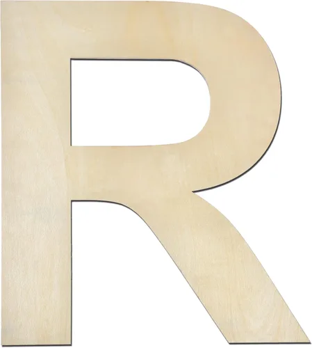 Miniatura 19 de Letra M de madera de 12 pulgadas de grosor, letra de madera grande sin terminar de 1/4 de pulgada de grosor para decoración de pared del hogar