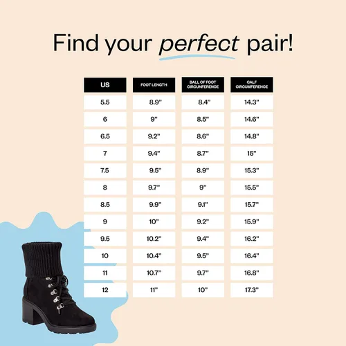 Miniatura 6 de JustFab Camber Botas de combate con cordones para mujer, gamuza sintética y ribete de suéter