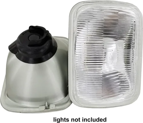 Miniatura 2 de GS Power Conjunto de faros delanteros estilo OEM con lente de vidrio redonda de 7" x 6", carcasa H4 HID para autos, camiones y furgonetas, lámpara
