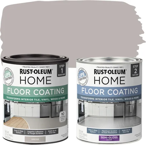 Miniatura 9 de Rust-Oleum 367592 - Kit de revestimiento de suelo para interiores del hogar, gris envejecido mate