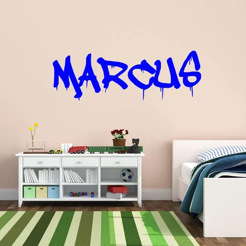 Miniatura 6 de VWAQ Calcomanía de pared personalizada con nombre de graffiti – Adhesivo decorativo de vinilo personalizado para niños, gráfico de hip hop, CSGN5