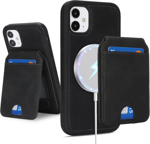 Miniatura 10 de Havaya Funda compatible con iPhone 11, cartera MagSafe con tarjetero - Funda magnética desmontable 2 en 1 - Ranuras para tarjetas de crédito