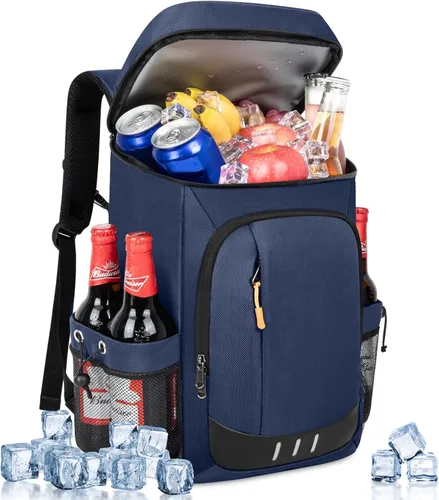 Miniatura 12 de Mochila enfriadora, 30 latas, mochila de almuerzo aislada para hombres y mujeres, bolsa térmica portátil a prueba de fugas para el trabajo, oficina