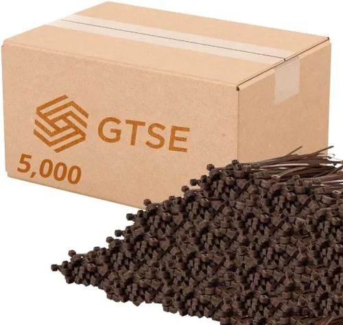 Miniatura 141 de GTSE - Paquete de 100 bridas con cremallera de 20.3 cm, color plateado/gris, 8.06 kg de resistencia, bridas de nailon grises resistentes a los rayos