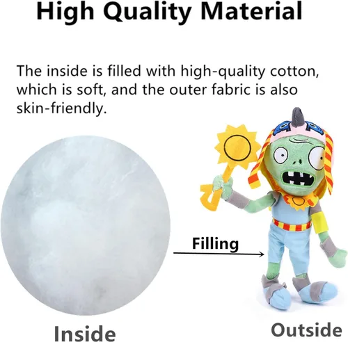 Miniatura 4 de JHESAO 3 piezas de peluches de PVZ plantas y zombis juguetes de peluche normal zombie PVZ 1 2 peluche suave muñeca momia zombi nuevo