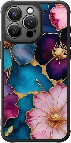 Miniatura 151 de FUNMIKO Funda para iPhone 16 Plus, carga inalámbrica y protección de grado militar, diseño floral moderno para mujeres y niñas, funda antideslizante