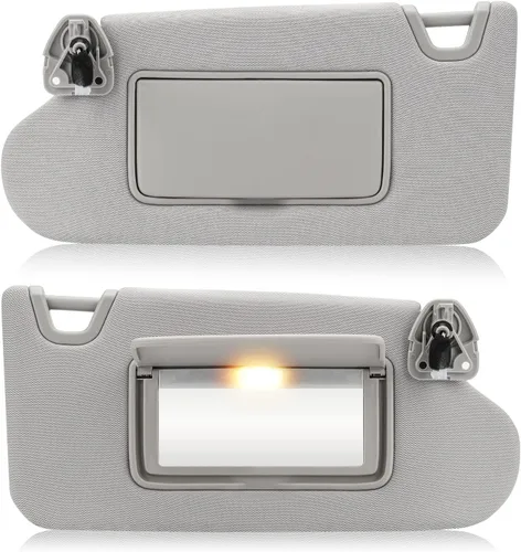 Miniatura 10 de Visera solar con luz de tocador para Nissan Altima 2013-2018 sin techo solar, repuesto para parasol gris del lado derecho del pasajero 96400-3TA2A