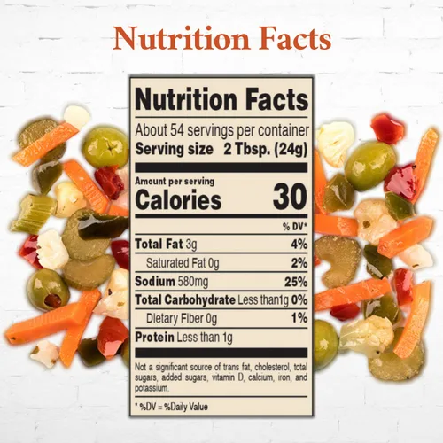 Miniatura 2 de Roland Foods Chicago Style Mild Giardiniera, condimento de pimienta italiana, procedente de los Estados Unidos, bolsa de 56 onzas