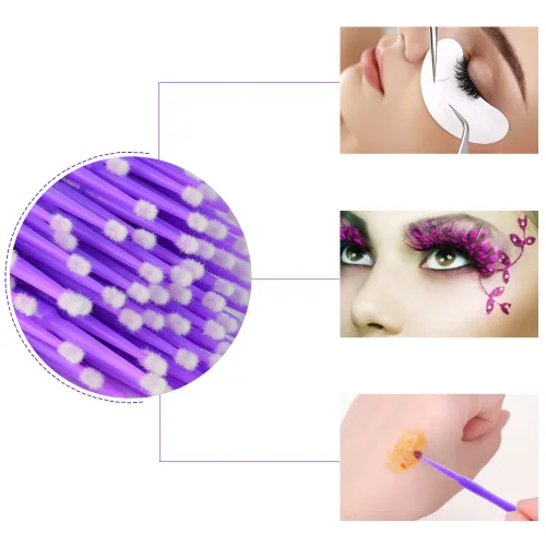 Miniatura 5 de Yookat - 400 cepillos de microaplicador dental – Yookat desechables microaplicadores cepillos para extensiones de pestañas y oral, utilizando