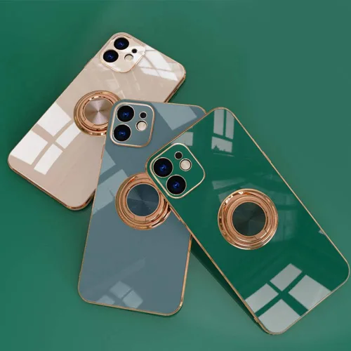 Miniatura 8 de Funda para iPhone 11 Pro con anillo, anillo de rotación de 360 grados integrado con soporte de anillo de rotación de 360 grados con chapado Gris