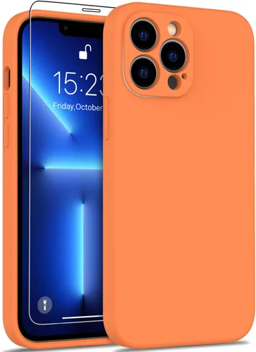 Miniatura 30 de DEENAKIN Funda de silicona compatible con iPhone 12 con protector de pantalla, mejora la protección de la cámara, funda protectora suave y flexible