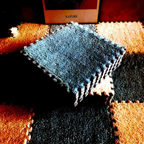 Miniatura 4 de 12 alfombrillas de juego de rompecabezas de azulejos entrelazadas de espuma EVA suave, alfombrillas protectoras para el suelo para la habitación