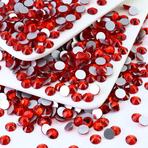 Miniatura 16 de 1440 piezas de diamantes de imitación SS20 de cristal de vidrio con parte posterior plana, gemas de cristal redondas de parte posterior plana