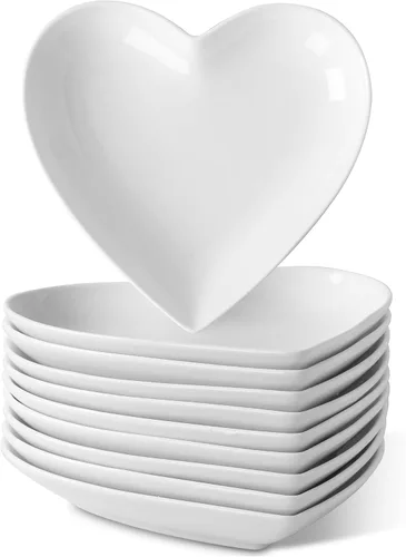 Miniatura 11 de Juego de 4 platos de cerámica para aperitivos, platos pequeños de postre de 5.6 pulgadas, platos redondos blancos para pan, mantequilla, aperitivos