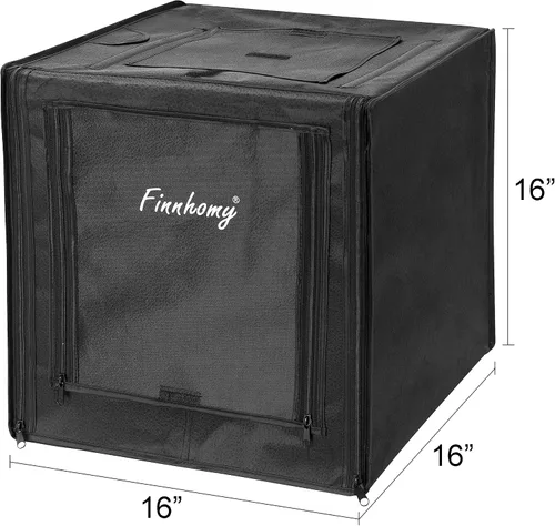 Miniatura 5 de Finnhomy Kit de iluminación profesional portátil para estudio fotográfico, luz fotográfica, tienda de campaña fotográfica, caja de iluminación, cubo