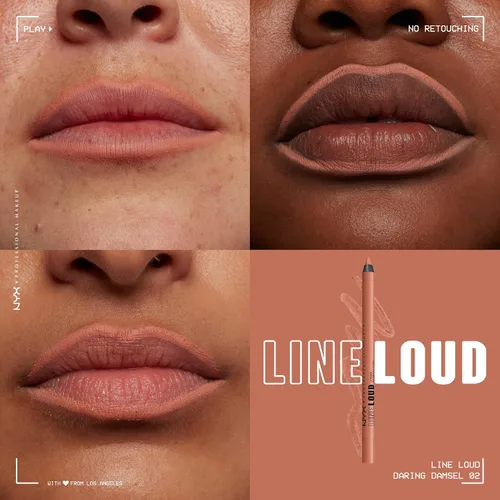 Miniatura 2 de NYX PROFESSIONAL MAKEUP - Delineador de labios Line Loud, lápiz labial de larga duración y pigmentado con aceite de jojoba y vitamina E - Doncella