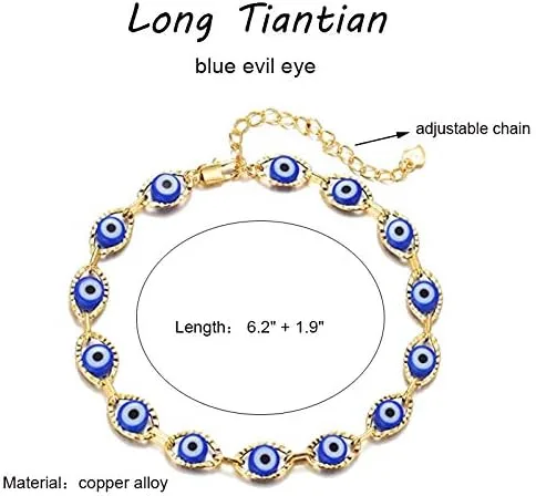 Miniatura 2 de Pulsera de oro para mujeres y niñas, pulsera de cuentas ajustable para adolescentes y niñas