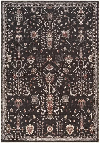 Miniatura 285 de GLN Rugs Traditional Collection - Alfombra de felpilla lavable a máquina, tradicional lavable, antideslizante, alfombra de felpilla de pelo corto