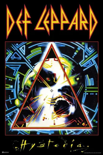 Miniatura 7 de Def Leppard Póster de la banda de rock de los 80, tapiz enmarcado, decoración de pared, impresión artística genial, póster de pared de 12x18