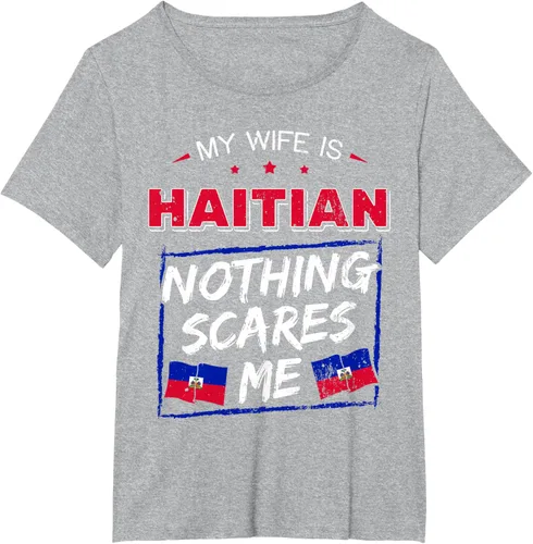 Miniatura 89 de My Wife Is Haitian Republic of Haiti Heritage Roots - Camiseta con bandera, Negro, S