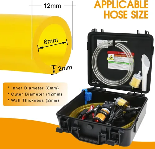 Miniatura 5 de Juego de bomba de transferencia de combustible de 12V 75W, bomba de transferencia de gasolina que mueve hasta 110 galones de gasolina o diésel por