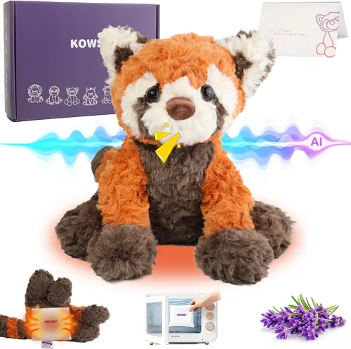 Miniatura 6 de KOWSI® AI ChatGPT - Peluche interactivo de unicornio parlante, 1.4 libras, calentable para microondas con almohadilla térmica de turmalina lavanda