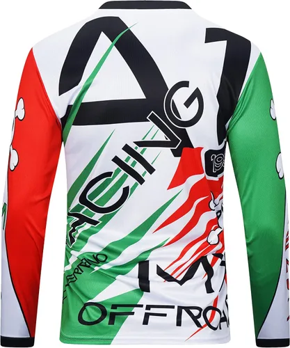 Miniatura 3 de Camiseta de manga larga para hombre de carreras todoterreno México, Jersey de bicicleta de montaña MTB, Camiseta de descenso y motocross