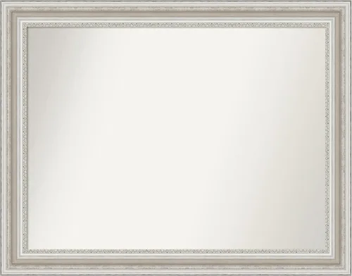 Miniatura 261 de Amanti Art Espejo de baño plateado para sobre el fregadero, 26 x 26 pulgadas, espejo cuadrado de plata antigua, marco de madera tradicional mediano