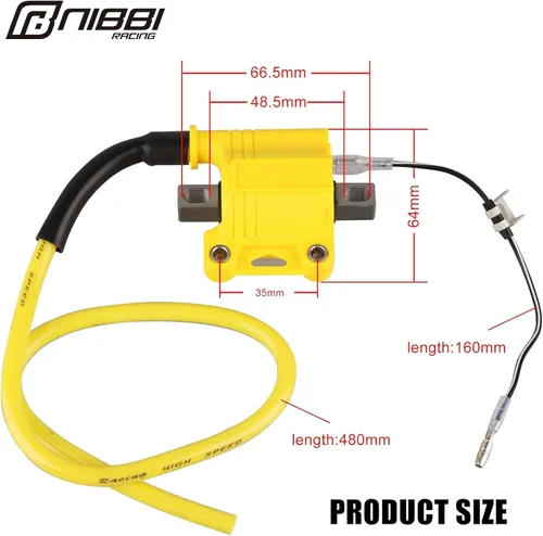 Miniatura 3 de Bobina de encendido universal NIBBI 2/4 tiempos, bobina de encendido de alto rendimiento para motocicleta, compatible con 4T 2T Street Dirt Bike