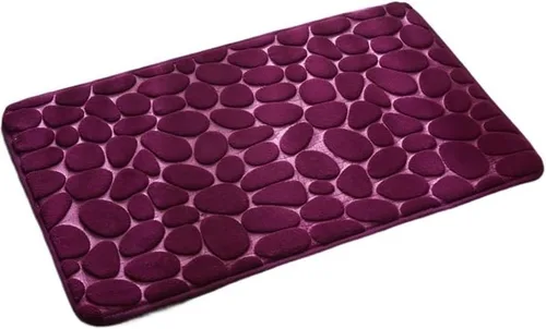 Miniatura 5 de Alfombra de Baño con Relieve De Adoquines, Felpudo Antideslizante, Para Lavabo De Bañera, Suelo Lateral, Almohadilla De Espuma Viscoelástica, Para