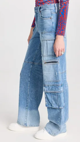 Miniatura 4 de Alice + Olivia Cay - Pantalones de mezclilla holgados para mujer