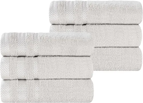 Miniatura 45 de Superior Juego de toallas de algodón de 9 piezas, toallas absorbentes suaves de felpa, artículos esenciales de baño, ducha, lujo, esponjosas